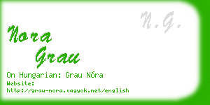 nora grau business card
