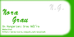 nora grau business card